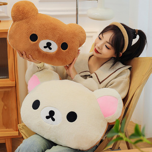 <b>Big</b> Head Bear Stuffed Toy Cute Bear Plush Pillow Soft Stuffed Animal <b>Cushion</b> with Adorable Face Super Soft Stress Relief <b>Cushion</b> - Product Image 3