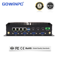 Computadora Integrada Multi-LAN Sin Ventilador, Intel I7-8550U I3-8130U I7-6500U I5-7200U, 4*Intel I211 GbE, 6COM, 3HDMI, DDR4, Win7, Win10, Linux
