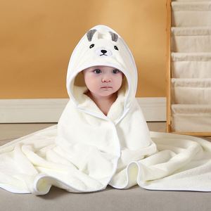 Toalla de Baño de Terciopelo Coral con Logotipo Personalizado para Niños Pequeños, Secado Rápido, con Capucha, Cuadrada, Blanca, Rosa, Azul, con Dibujos Animados, para Dormitorio, Hotel - Product Image 4