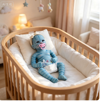 Neue 20-Zoll Blue Fairy Skin realistische und weiche Vinyl-Reborn-Puppe – perfektes Geschenk für Kinder
