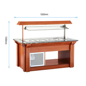 Equipo Refrigerado para Buffet de Hotel y Restaurante, Barra de Ensaladas Elevable de Mármol de 1830 mm - Product Image 2