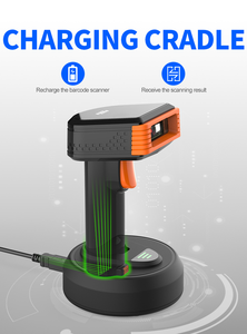 Lecteur de codes-barres 2D sans fil avec station de charge, Bluetooth longue portée, lecteur de codes QR portable 2.4G pour entrepôt, supermarché, point de vente - Product Image 3