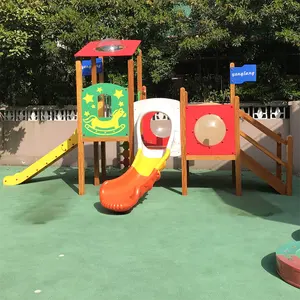 Aire de jeux pour enfants bon marché, équipement de balançoire à double glissière, aire de jeux extérieure de bonne qualité