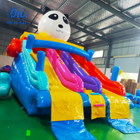 Parc aquatique mobile Panda, toboggan gonflable, monde de glace et de neige, piscine, équipement d'amusement aquatique, fabricant de piscines gonflables