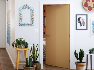 Porta Interna Nera Personalizzata dal Miglior Produttore Cinese, Design Moderno per Camera da Letto con Scanalature - Product Image 3