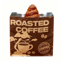 Sac en papier kraft recyclable imprimé sur mesure, résistant à la graisse, pour poulet rôti, pizza, barbecue, en promotion