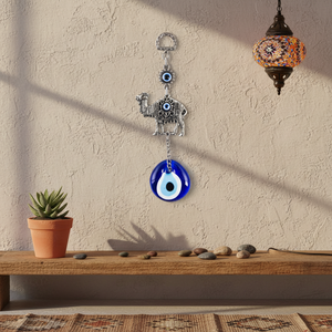 Camello colgante de pared decoración hecho a mano de vidrio mal de ojo de Turquía - Product Image 3