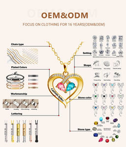 Venta al por mayor nuevo diseño collar 18K chapado en oro Multi encanto collar cereza FE corazón bola cadena Collar para mujer - Product Image 5