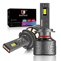 DIINII Phare LED de voiture super lumineux 30000lm en aluminium aéronautique 300W Nouveau H7 6000K Étanche IP68 Faisceau à 360 degrés Universel