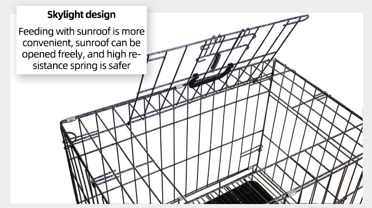 Manufacturer Wholesale removable Black Metal Pet Dog Crate Durable Outdoor Large Folding Dog Cage for sale