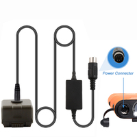 Interface d'alimentation de lampe Flash mâle vers câble DC 5.5*2.5mm + batterie factice VW VBG130 pour caméras SDR-H20 VW-VBG130 VW-VBG070 VBG260