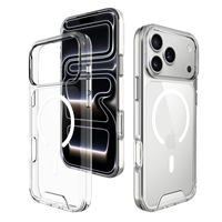 Étui magnétique Space pour iPhone 18 Pro, coque hybride rigide pour iPhone 18 Pro Max 17 16 15 14 13, coque arrière transparente antichoc en PC souple