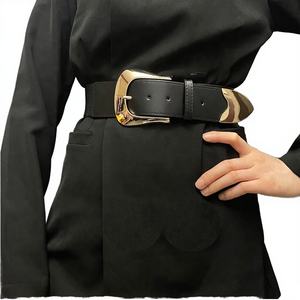 Ceinture polyvalente en PU pour femme avec boucle ardillon en alliage et ceinture élastique, longueur 80 cm, accessoires de mode décoratifs - Product Image 4