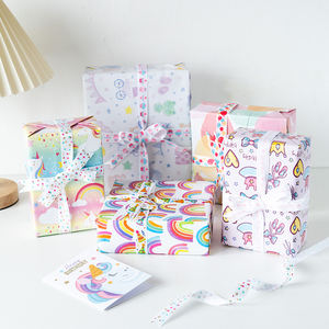 High Quality Wholesale 80g Children's Day Art <b>Paper</b> <b>Tissue</b> 43*300cm Gift Luxury Custom Packaging <b>Wrapping</b> <b>Paper</b> Roll - Product Image 1