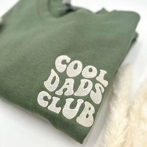 <span class=keywords><strong>Sweat</strong></span>-shirt brodé Cool Moms-Papas Club pour maman <span class=keywords><strong>papa</strong></span> spécial parent chemise bébé annonce pour cadeau de fête des mères pour le printemps - Product Image 5