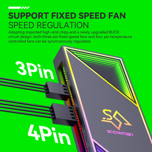 Snowman thiết kế mới H12 argb <span class=keywords><strong>Fan</strong></span> điều khiển cho PC trường hợp PWM 4 <span class=keywords><strong>pin</strong></span> PC trường hợp làm mát <span class=keywords><strong>Fan</strong></span> Hub điều khiển Bo mạch chủ Sync argb <span class=keywords><strong>Fan</strong></span> - Product Image 3