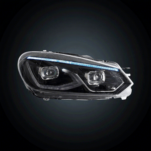 2010-2014 Golf 6 MK6 LED Headlight Assembly All-LED <b>Projector</b> Lens Running <b>Lights</b> 12V 5600 Lumens 4600K 35W LED Technology - Product Image 2