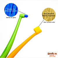 Brosse à dents pour animaux de compagnie, pour chiens et chats, petite tête, poils doux, brosse de nettoyage des dents imperméable, élimine la plaque dentaire, outil de soins bucco-dentaires
