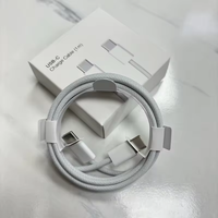 Câble en nylon tressé Type-C vers Type-C à charge rapide 60W 35W 20W pour iPhone 15/16/17 iOS et imprimante, compatible avec boîte