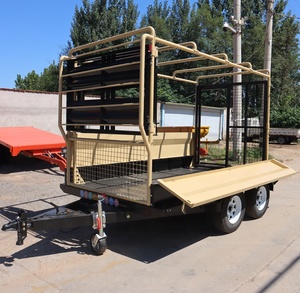 10 * 5ft bétail transport d'animaux semi-<span class=keywords><strong>remorque</strong></span> remorques de <span class=keywords><strong>voiture</strong></span> à essieu tandem - Product Image 5
