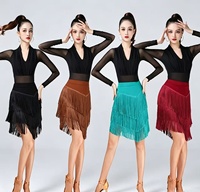 Mini-jupes de danse sexy à franges pour femmes, idéales pour la danse de salon, la salsa, les spectacles festifs, les raves et le jazz