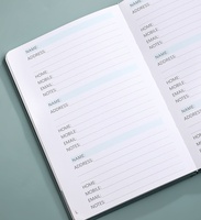Carnet A6 de haute qualité 2025, couverture rigide, personnalisable avec sangle, carnet d'adresses, mot de passe, personnalisation avec porte-stylo