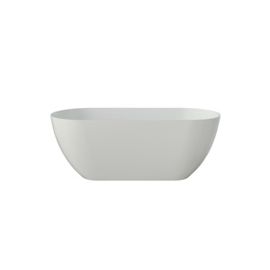 Baignoire en résine de 1300 mm avec surface solide, autoportante, pour la vente en gros OEM/ODM, baignoire de trempage blanche mate pour salle de bain - Product Image 1
