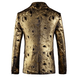 Abito da sposo nero taglie forti stile europeo-americano, modello Gold Tyrant, per banchetti e Natale, ideale per il Black <span class=keywords><strong>Friday</strong></span> - Spedizione internazionale - Product Image 3