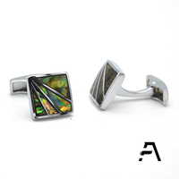 Boutons de manchette irisés en coquille d'ormeau pour mariages anniversaires fêtes d'affaires-prix d'usine de cadeaux