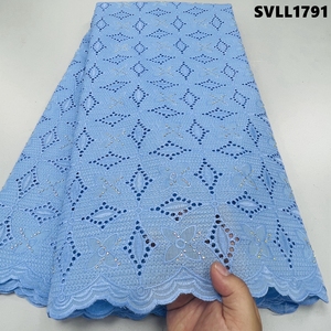 Encaje Suizo de Algodón Africano Nigeriano Ecológico y Sostenible, Tela de Encaje Seco Bordado, Vestido de Mujer Sexy de Lujo - Product Image 2