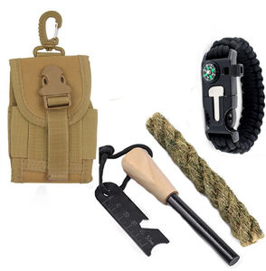 Kit de survie 2024 avec allume-feu en ferroacier et allumeur en acier, tige de magnésium étanche et allume-feu - Product Image 1