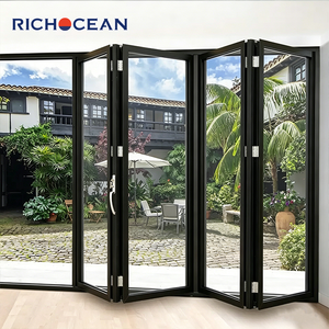 RICHOCEAN - Sistema de Puertas Plegables Aislantes Acústicamente <span class=keywords><strong>Tipo</strong></span> Acordeón, Puertas Plegables de Aluminio con Doble Vidrio para Patio - Product Image 3