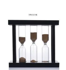 2023 Hot sale 12 3 minutes Hourglass sand timer with wood frame for kitchen living room office desk bedroom party festival coff