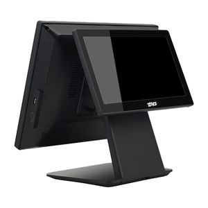 Système de point de vente tout-en-un à double écran de 15 pouces, Intel i5 3/4/6/7e génération, Win10 8+128 Go, écran tactile 350 cd 4:3, VGA/6USB, caisse enregistreuse - Product Image 2