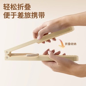 Folding <b>clothes</b> hanger, travel-grade, residue-free <b>clothes</b> <b>rack</b> with clips, portable for travel, business trips, and hotels. A m - Product Image 3