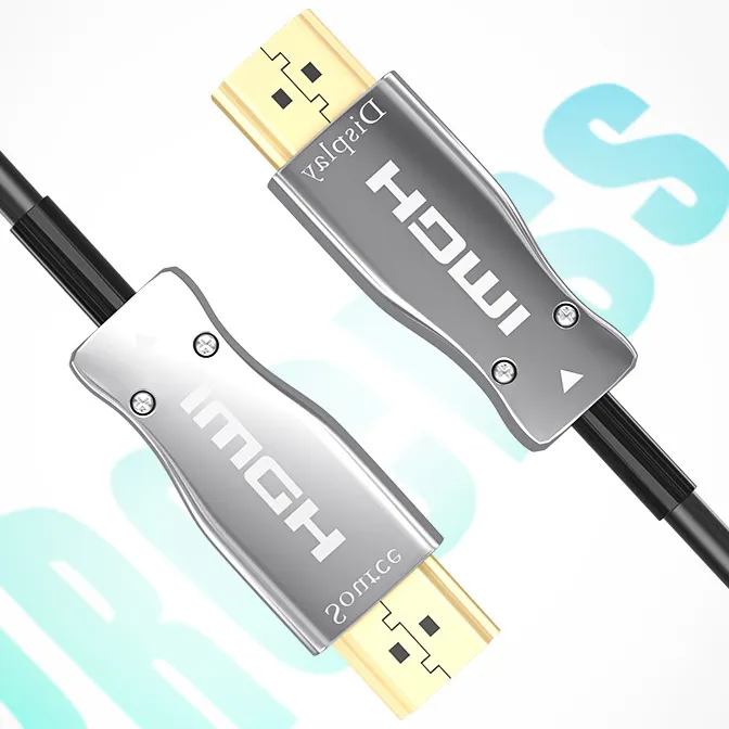 HDMI AOCケーブル装甲テープ8K60Hzアクティブ光ファイバー48GBPS 50M100メートル金メッキHDMIケーブル