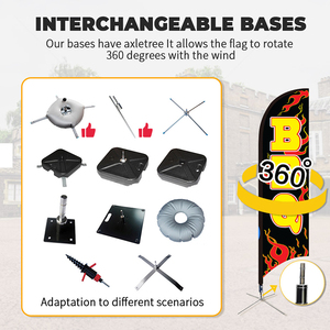 Bandiera a goccia personalizzata con asta, borsa per il trasporto e stampa a sublimazione per <span class=keywords><strong>pubblicità</strong></span>, fiere e promozioni - Product Image 5
