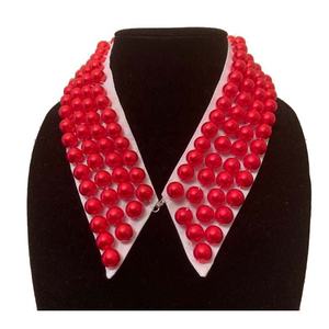 Be너 2.2 인치 너비 22 인치 길이 대형 예쁜 소녀 목걸이 진주 칼라 - Product Image 6