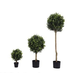 Plantas artificiales para interiores Topiary Boxwood <span class=keywords><strong>Trees</strong></span> Faux <span class=keywords><strong>Trees</strong></span>-Decoración de plantas para el porche delantero Home Office Topiary Ball - Product Image 3