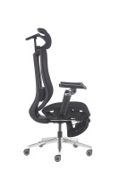 Chaise de bureau ergonomique moderne avec dossier en tissu maillé, hauteur réglable, pivotante, pour le bureau à domicile
