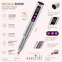 Stylo perceuse à ongles professionnel portable rechargeable sans fil électrique pour manucure pédicure ongles en acrylique et gel
