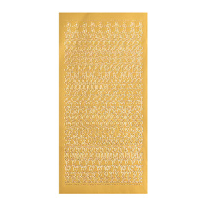 Autocollants PVC Imperméables Imprimés Or et Argent en Gros – Série Chaude Chiffres et Lettres Papillon Étoile pour Scrapbooking – 1 Style Chaque - Product Image 1