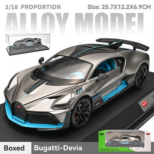 Modèle de <span class=keywords><strong>voiture</strong></span> de sport Bugatti Devia en alliage moulé sous pression 1:18, jouet pour enfants, son et lumière, décoration d'intérieur, objet de collection - Product Image 6