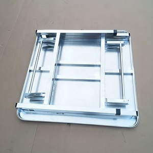 Gấp thép không gỉ vuông bàn ăn nhẹ di động thiết kế bảng cho trong nhà/ngoài trời nghiên cứu dã ngoại bán hàng tự động sử dụng gian hàng - Product Image 4