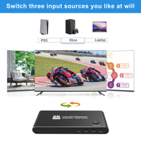 Nouveau A210 alliage d'aluminium pour commutateur HDMI répéteur de données Audio vidéo 3 entrées 1 sortie Compatible PS5 pour 8K 60Hz 4K 120Hz HDR