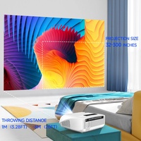 Fabrika OEM/ODM 10W hoparlör Full HD ev eğlence eğitim ofis için sinema tiyatro inç kadar 300 LCD projektör