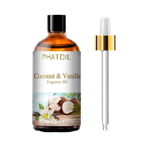 Pour PHATOIL 3.38FL.OZ huiles parfumées à la vanille <span class=keywords><strong>de</strong></span> noix <span class=keywords><strong>de</strong></span> coco huiles essentielles d'aromathérapie pour diffuseur à la maison bricolage bougie fabrication <span class=keywords><strong>de</strong></span> <span class=keywords><strong>savon</strong></span> 100ml - Product Image 1