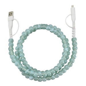 Cables <span class=keywords><strong>de</strong></span> carga al por mayor con cuentas <span class=keywords><strong>de</strong></span> piedras preciosas, cuentas <span class=keywords><strong>de</strong></span> mármol gris, cables <span class=keywords><strong>de</strong></span> teléfono con cuentas <span class=keywords><strong>de</strong></span> piedra <span class=keywords><strong>de</strong></span> jade brillante para cargador - Product Image 3