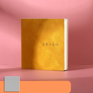 Portable <b>Small</b> Composition Notebook PU Imitation Leather Hardcover Thermal Binding Printed Artistic Journal Student Mini Memo - Product Image 6