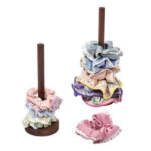 Organizador de escritorio de madera para guardar lazos y diademas para el cabello, estilo sencillo, color natural, organizador de joyas - Product Image 5
